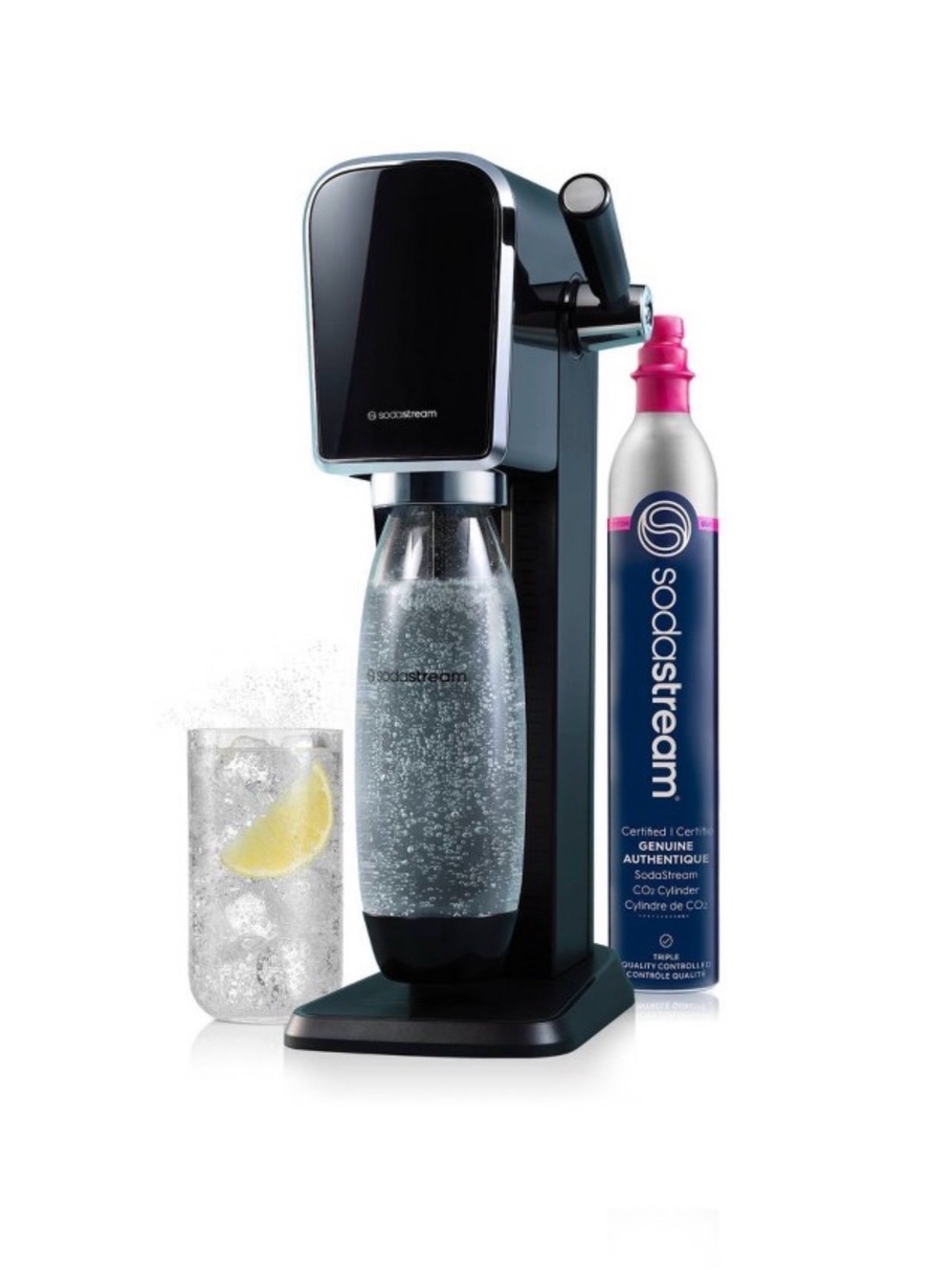 SodaStream ART Sparkling Water Maker - Black with  CO2 Cylinder